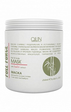 OLLIN FULL FORCE Маска для волос и кожи головы с экстрактом бамбука 250мл