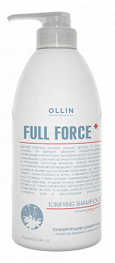 OLLIN FULL FORCE Тонизирующий шампунь с экстрактом пурпурного женьшеня 750мл