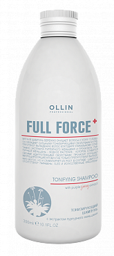 OLLIN FULL FORCE Тонизирующий шампунь с экстрактом пурпурного женьшеня 300мл