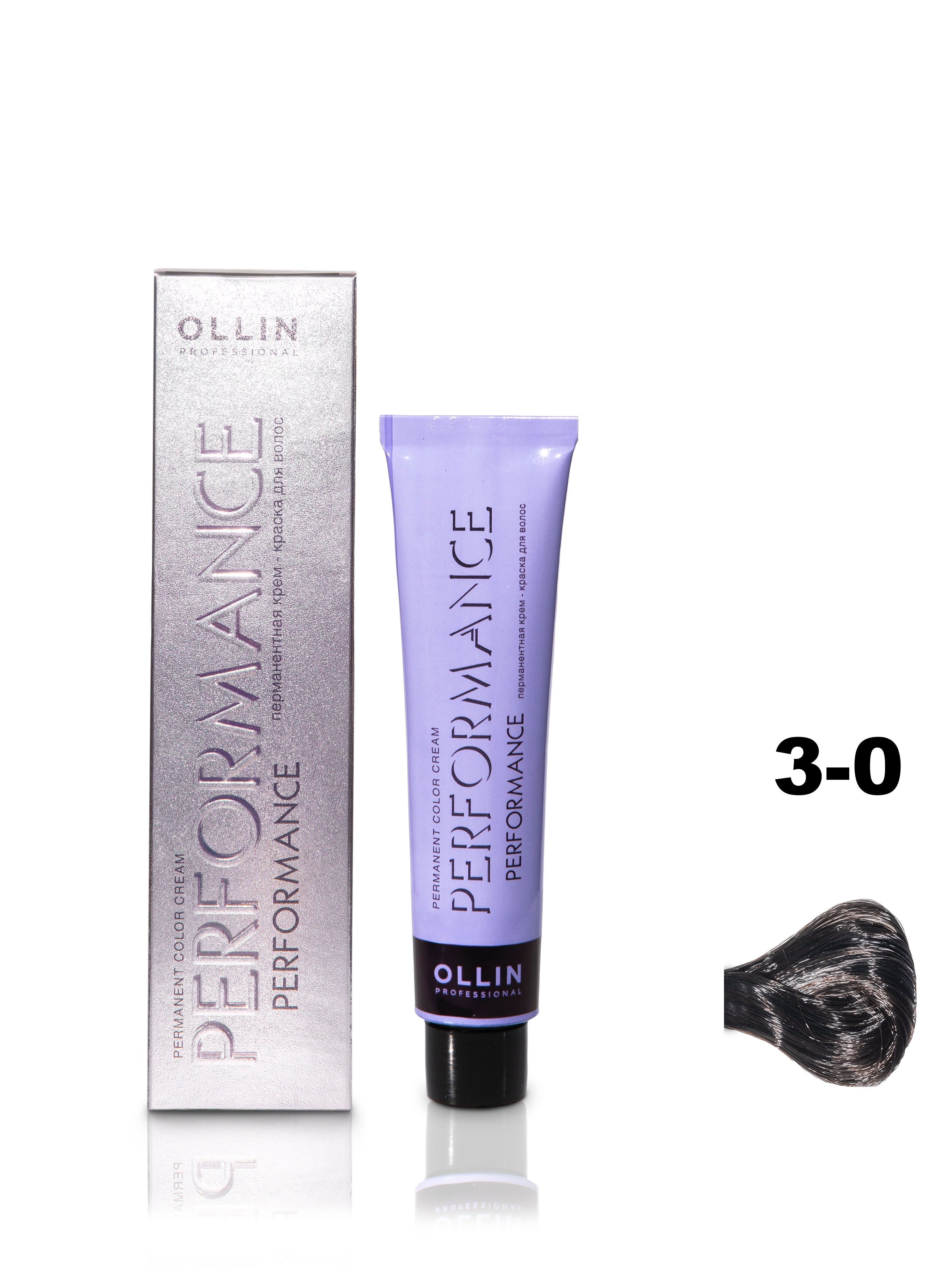 OLLIN PERFORMANCE  3/0 темный шатен 60мл Перманентная крем-краска для волос