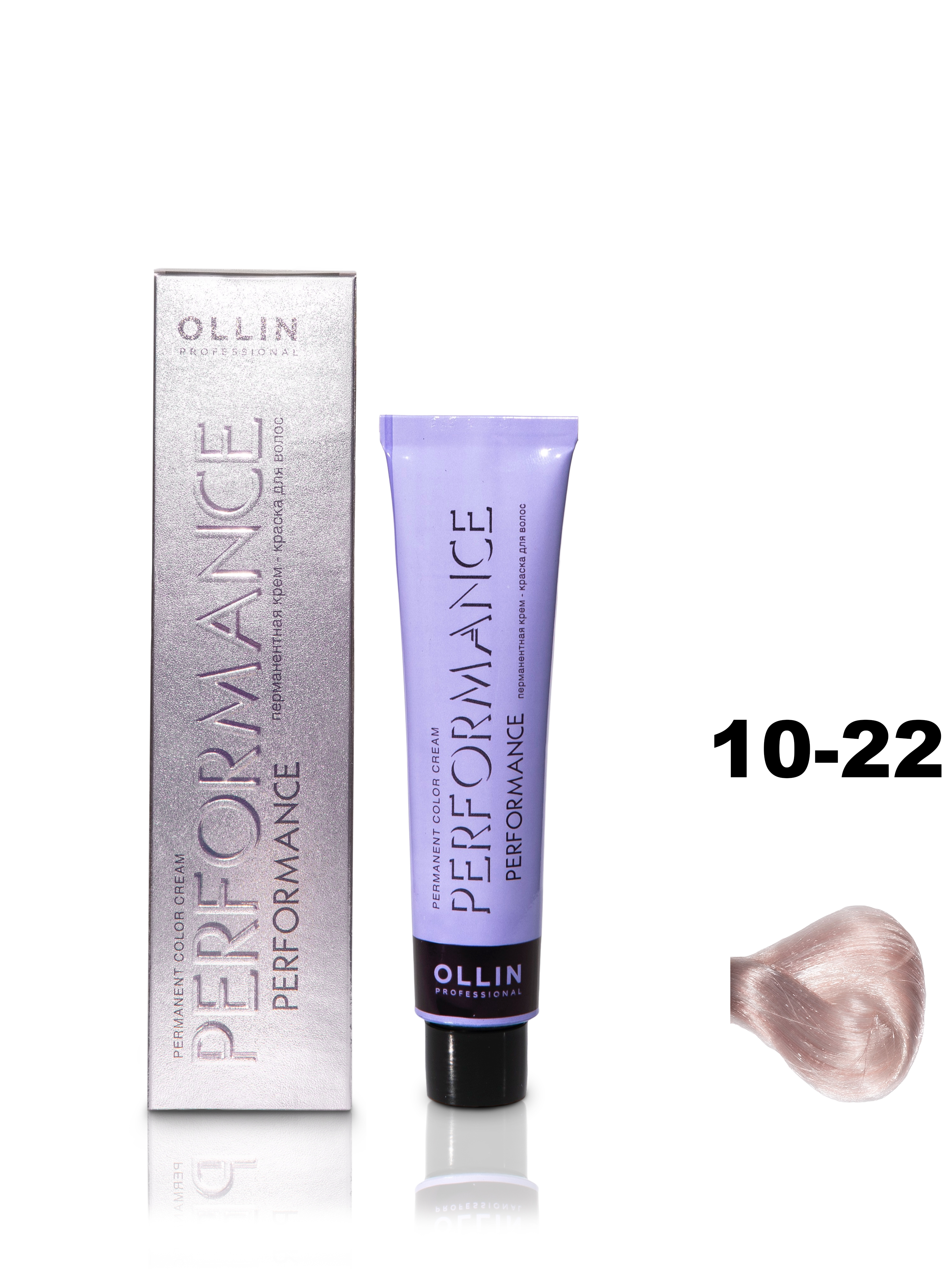 OLLIN PERFORMANCE 10/22 светлый блондин фиолетовый 60мл Перманентная крем-краска для волос