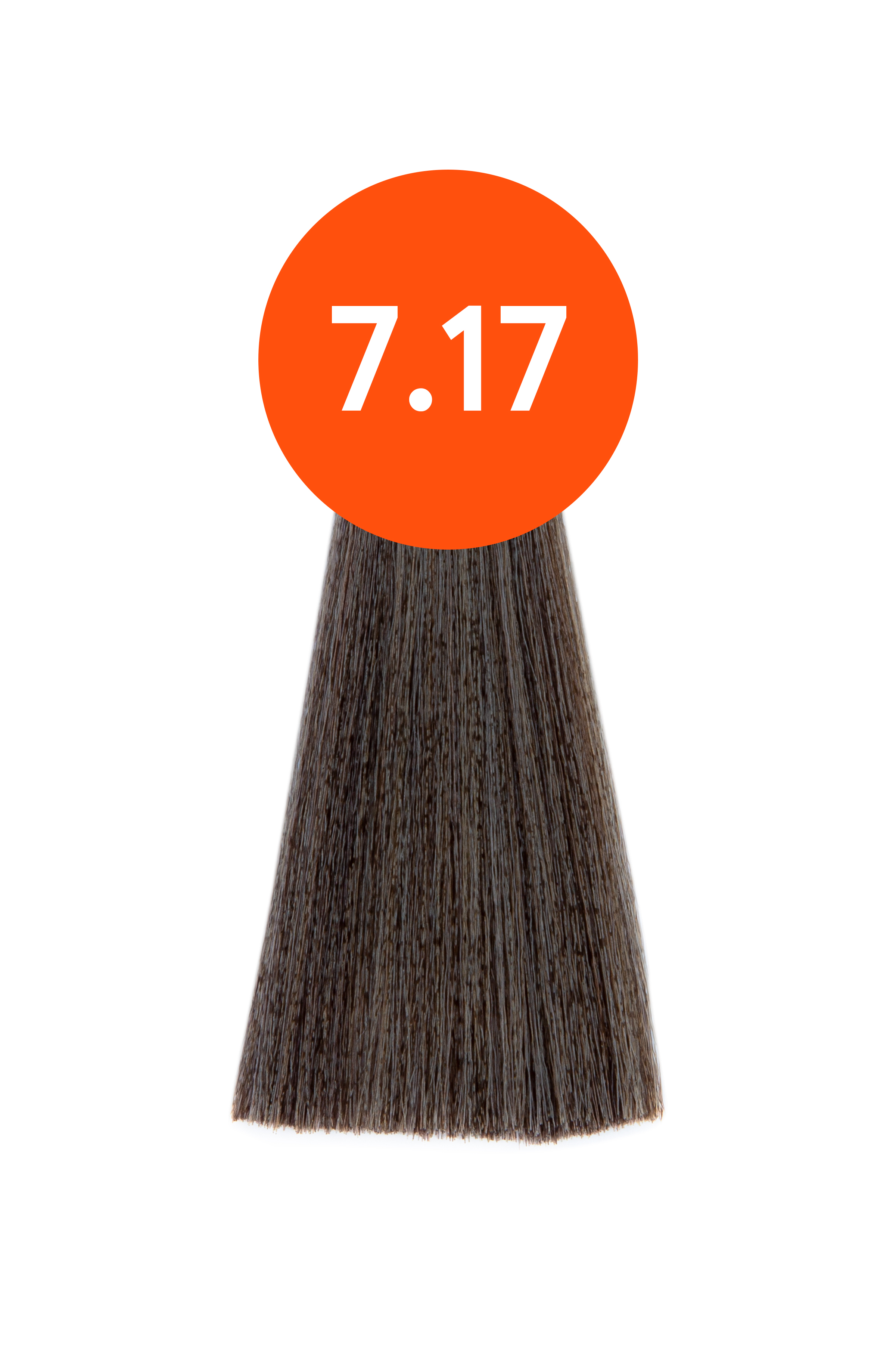 OLLIN "N-JOY"  7/17 - русый пепельно-коричневый, перманентная крем-краска для волос 100мл