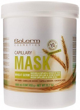 WHEAT GERM Капиллярная маска  интенсивное увлажнение для сухих и поврежденных волос 1000мл