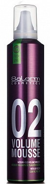SALERM VOLUME MOUSSE 02 Мусс для объема сильной фиксации с гилауроновой кислотой от пересушивания волоса 300мл