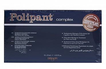 POLIPANT COMPLEX/Комплекс с плацентой и растительными протеинами против выпадения волос и активизации роста волос 12*10мл